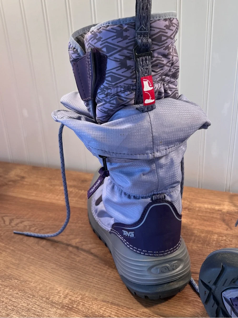 Teva Purple and Gray Women's Winter Rain Boots